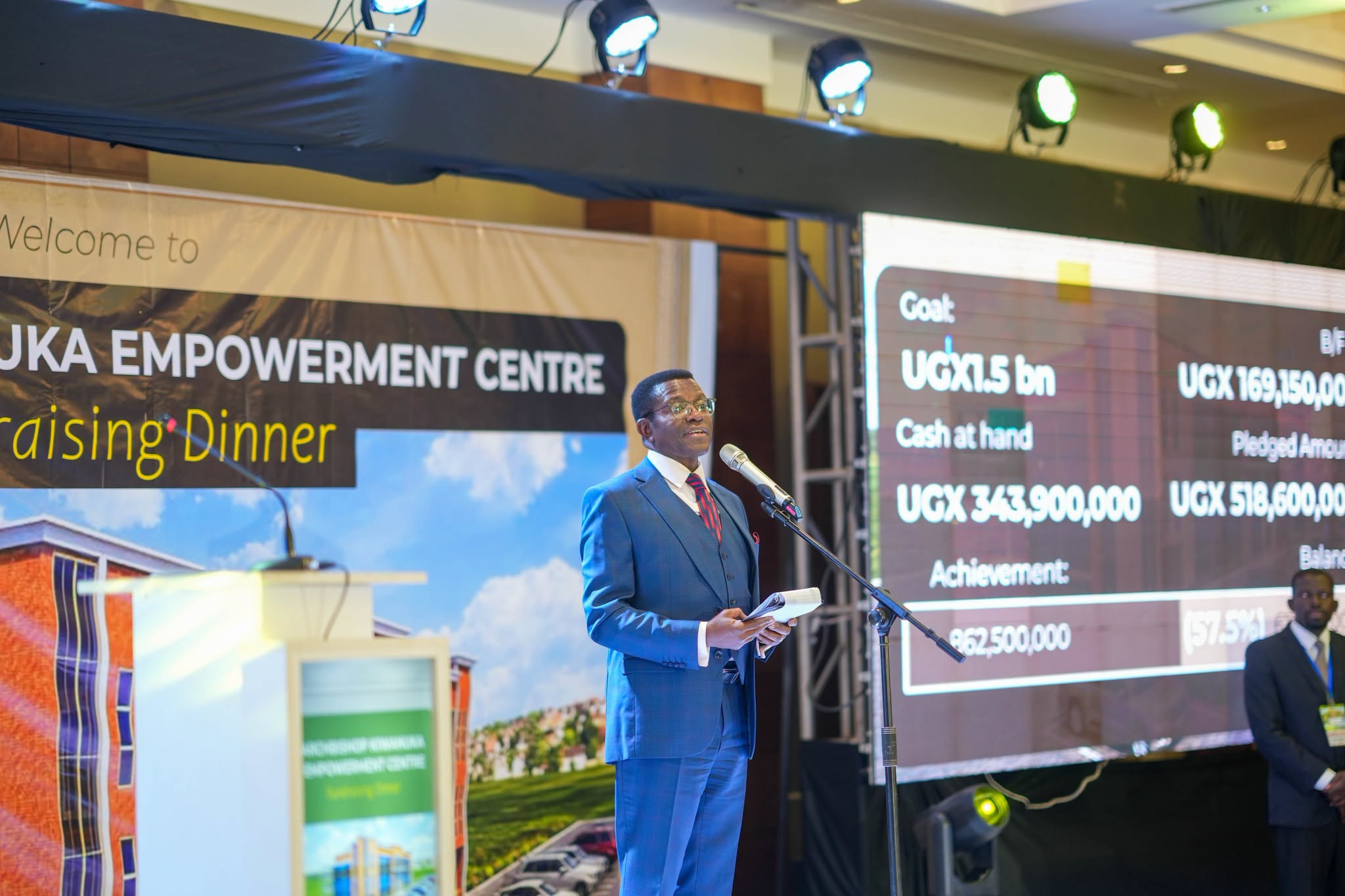 Katikkiro Mayiga delivering speech