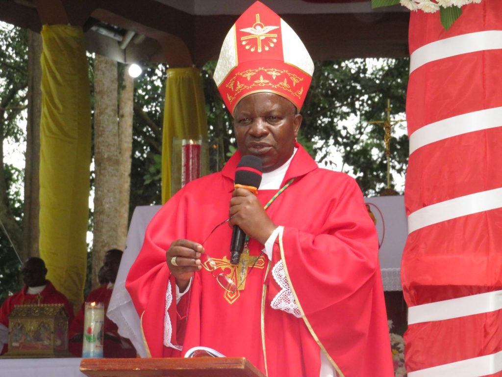 Bishop Jjumba delivering speech