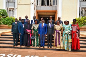 Laity Executive posing for a photo with Buganda Prime Minister